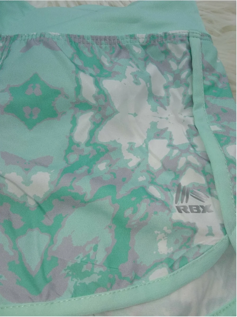 NWT RBX Girls' Active Top & Short Set Ready Sweat Go Mint lined shorts M 5/6 - Picture 4 of 8